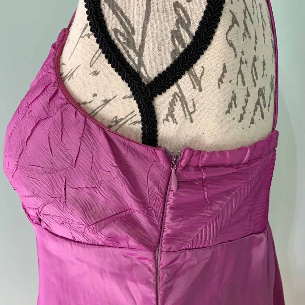 SANGRIA Pink Cocktail Dress V-Neck Crossover Chest Spaghetti Straps EUC - Picture 3 of 10